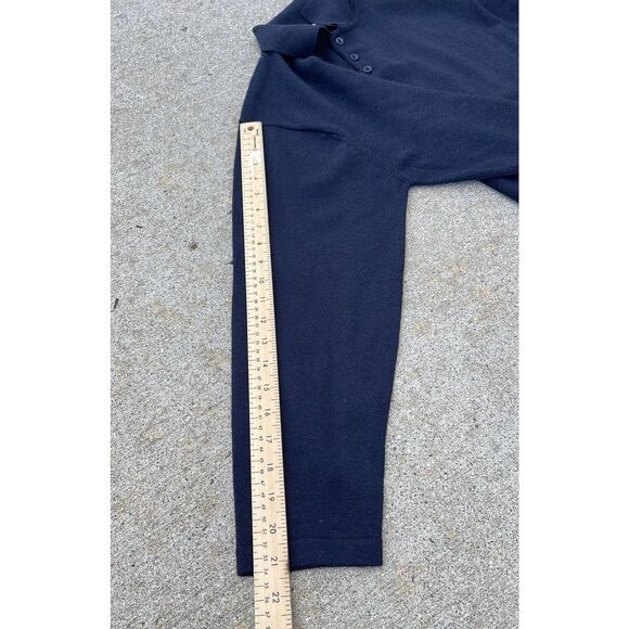 Vintage Expedition Polo mens size large pull over navy blue 100% wool - Picture 6 of 6